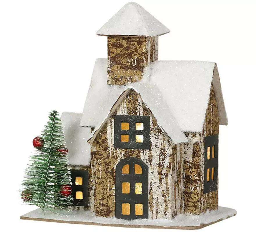 Translation missing: en.Casita Nevada con Luz 22,5x19,5x14 cm