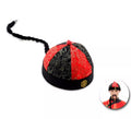 Casquete Chino con Coleta negra