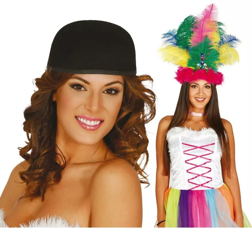 Casquete de fieltro negro para decorar