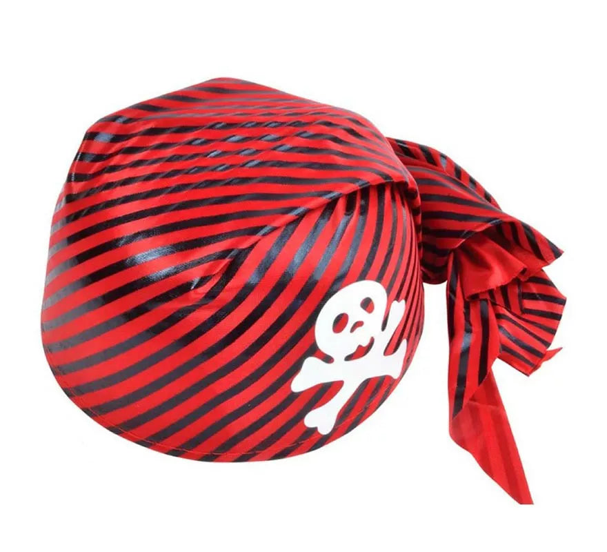 Translation missing: en.Casquete Pirata con rayas rojo y negro