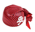 Casquete Pirata con rayas rojo y negro