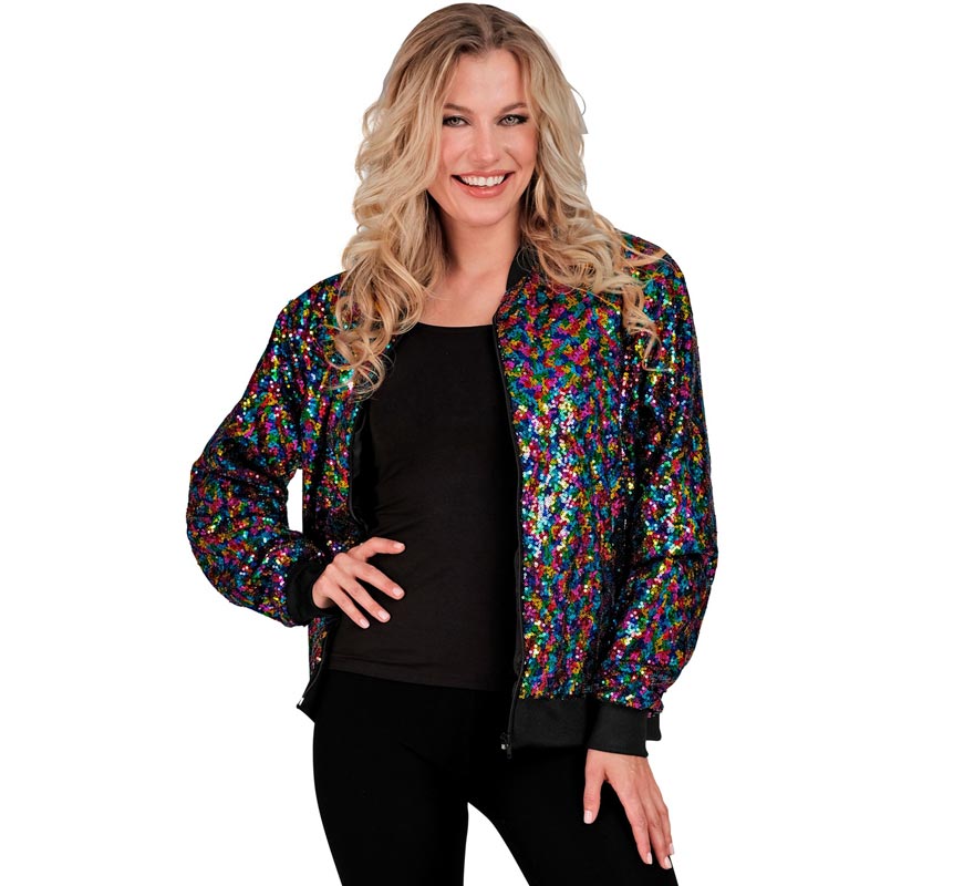 Cazadora Bomber Party Fashion multicolor para adulto