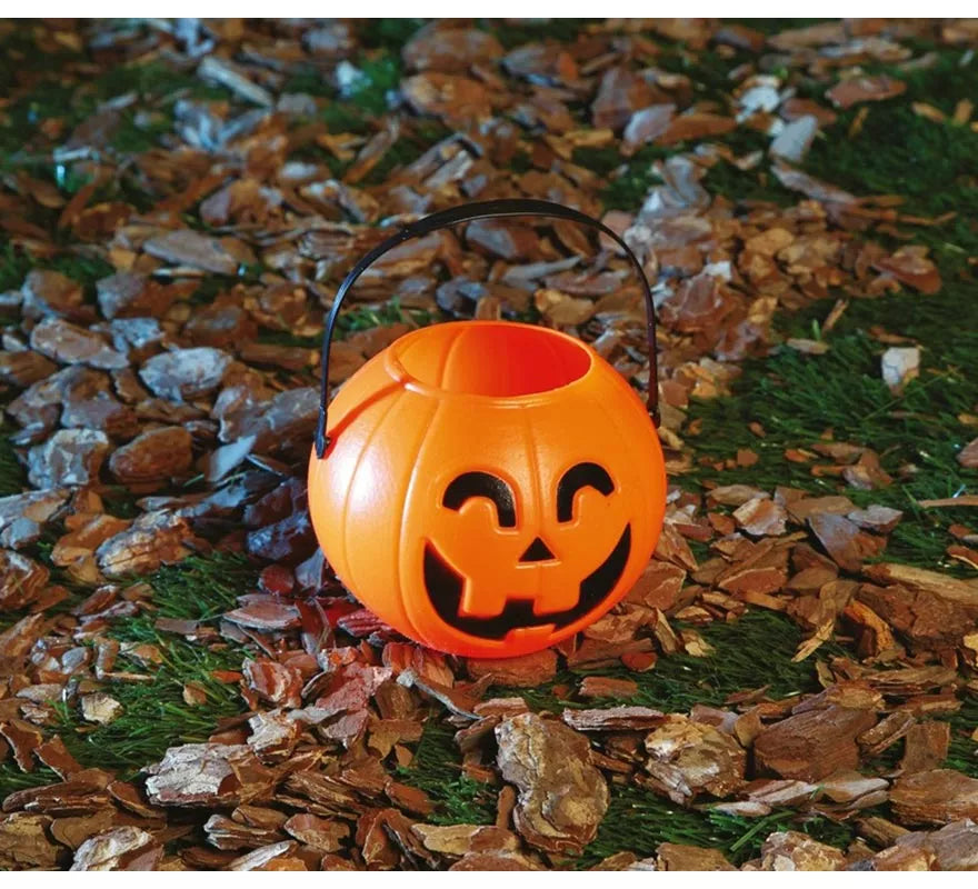 Translation missing: en.Cesta Calabaza 11 cm de plástico para Halloween