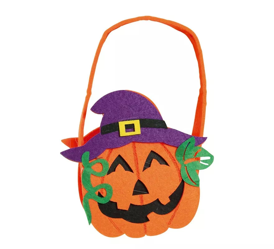 Cesta Calabaza Fieltro 17 X 20 cms