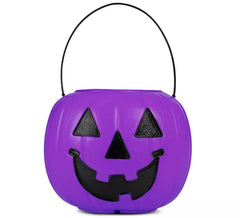 Purple pumpkin basket with handle 21.6x21.6x30.5 cm