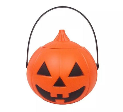 Cesta de Calabaza naranja con tapa de 18 cm