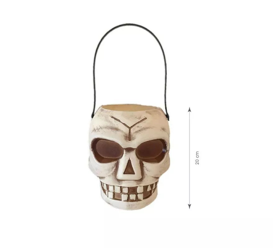 Cesta de Calavera Marfil de 20 cm
