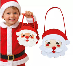 Felt Santa Claus Basket 15x14 cm