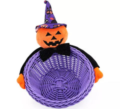 Purple Basket with Pumpkin