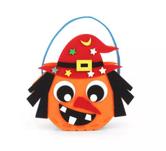 Felt Witch Candy Basket 17x12x6 cm