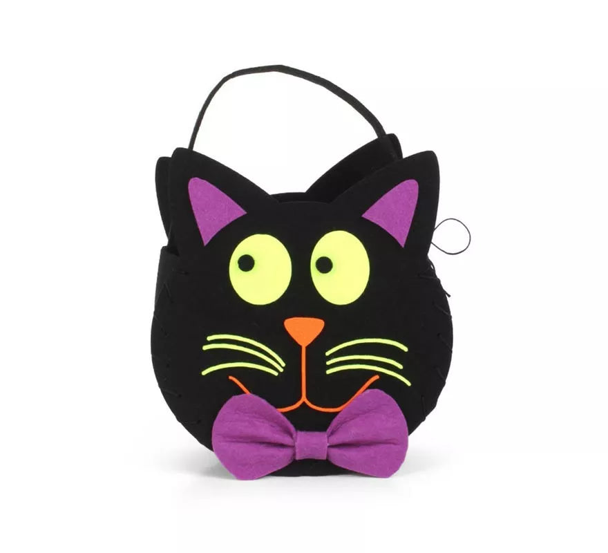 Translation missing: en.Cesta para dulces Gato de fieltro de 17x12x6 cm