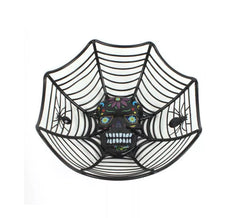 Spiderweb Basket with Skull 27x25.5x7.5 cm in assorted colours