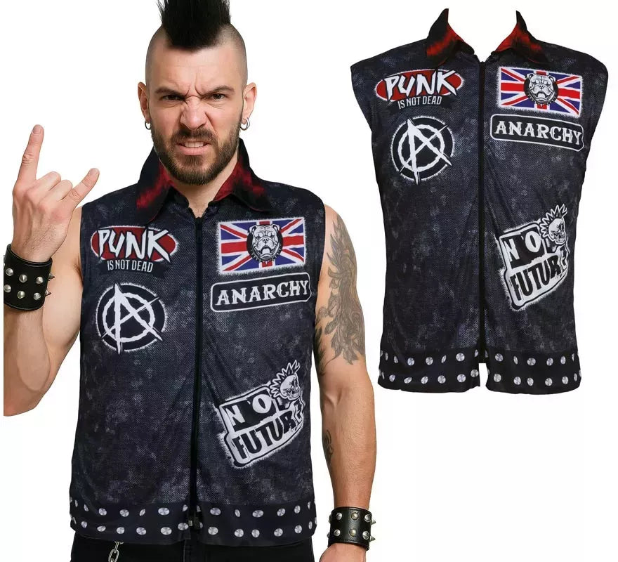 Chaleco Anarchy Punk para hombre