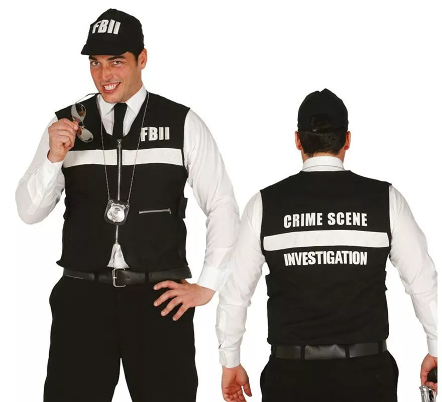 Chaleco antibalas y gorra del F.B.I. para adulto