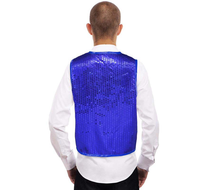 Chaleco de Lentejuelas azul oscuro para adultos