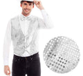 Chaleco de Lentejuelas color Plata para hombre