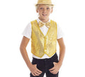 Chaleco de Lentejuelas dorado infantil