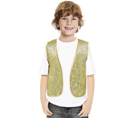 Chaleco de Lentejuelas dorado para niños