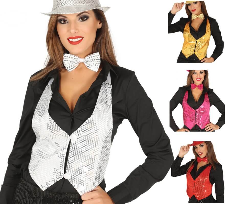 Chaleco de Lentejuelas en varios colores para Mujer