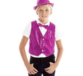 Chaleco de Lentejuelas fucsia infantil