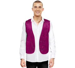 Fuchsia Sequin Vest for Adults
