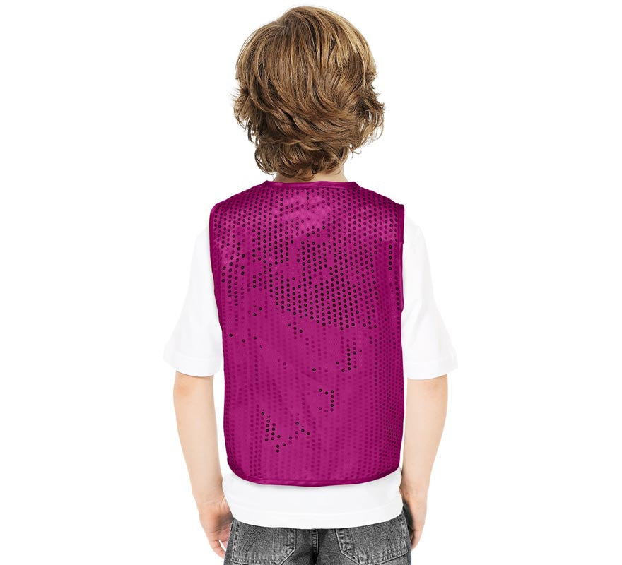 Translation missing: en.Chaleco de Lentejuelas fucsia para niños