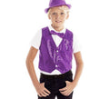 Chaleco de Lentejuelas morado infantil