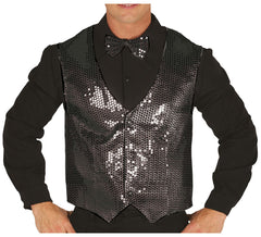 Adult Black Sequin Vest