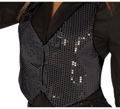 Black Sequin Vest for women