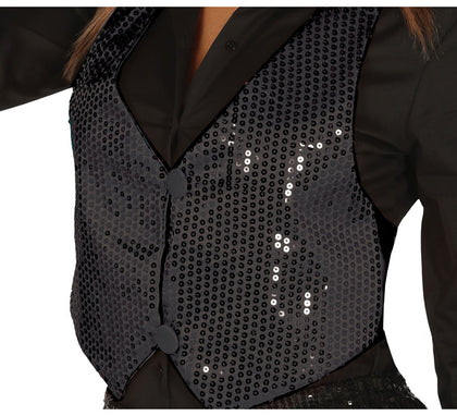 Chaleco de Lentejuelas Negro para mujer