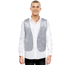 Adult Silver Sequin Vest