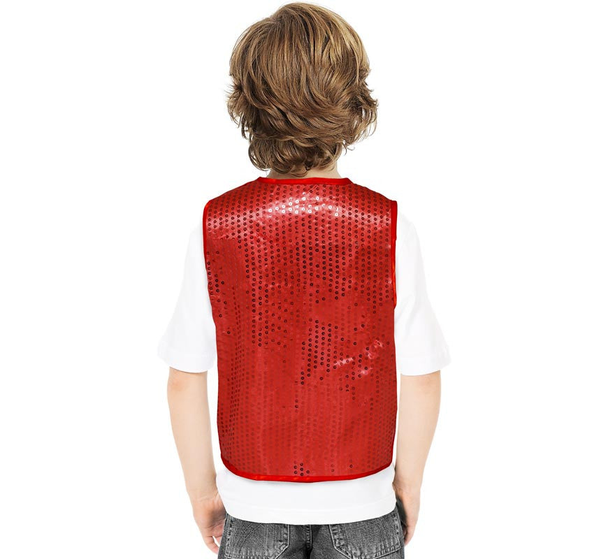 Translation missing: en.Chaleco de Lentejuelas rojo para niños