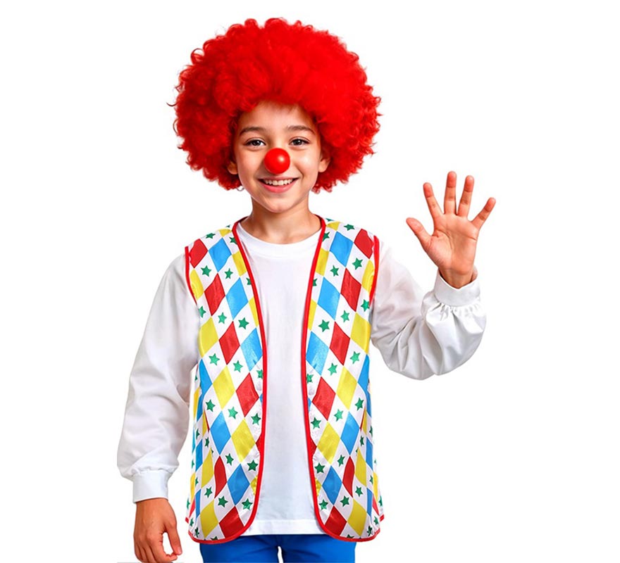Translation missing: en.Chaleco de Payaso rombos y estrellas infantil