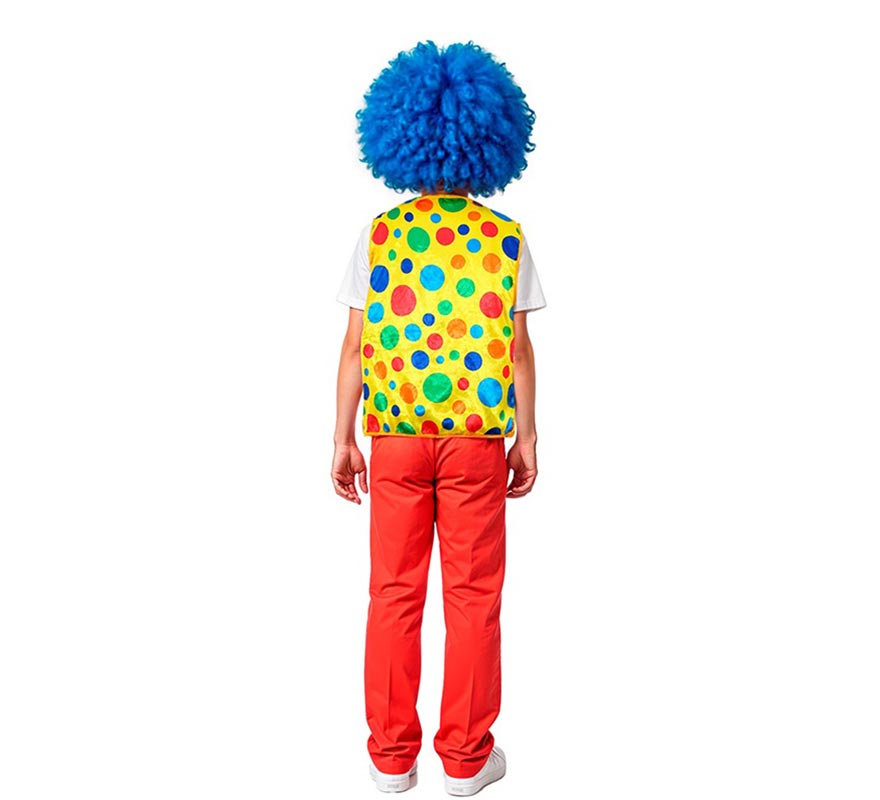 Chaleco de Payaso Topos multicolor infantil
