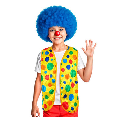 Chaleco de Payaso Topos multicolor infantil