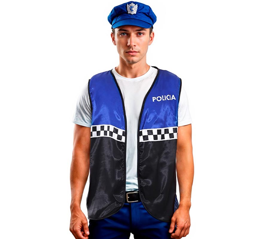 Chaleco de Policía a cuadros adulto en varios colores