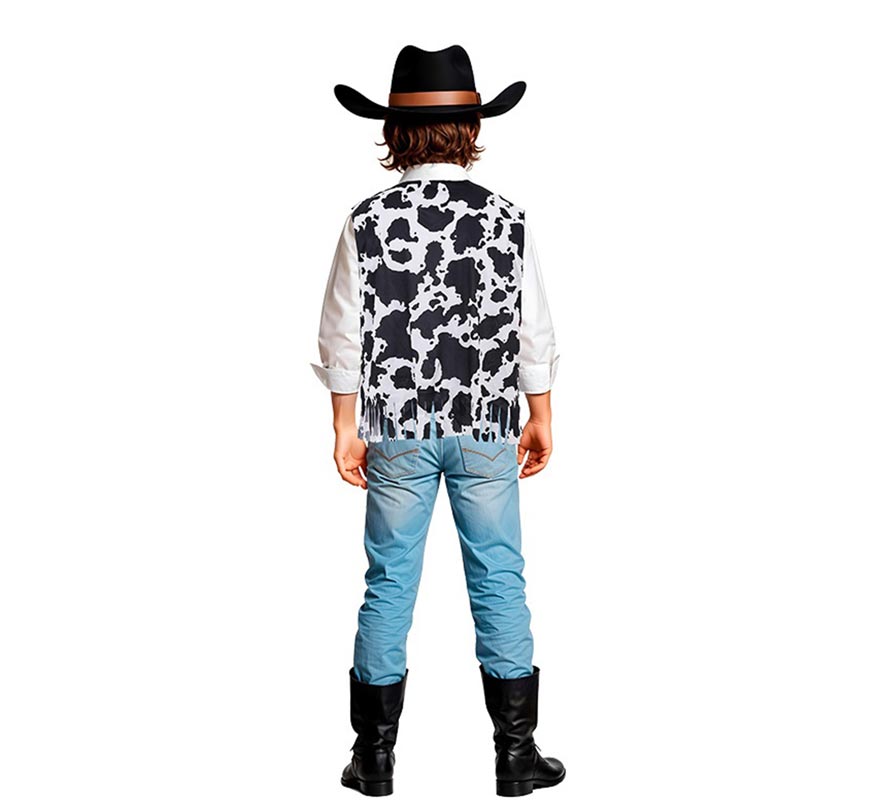Translation missing: en.Chaleco de Vaquero negro estampado infantil
