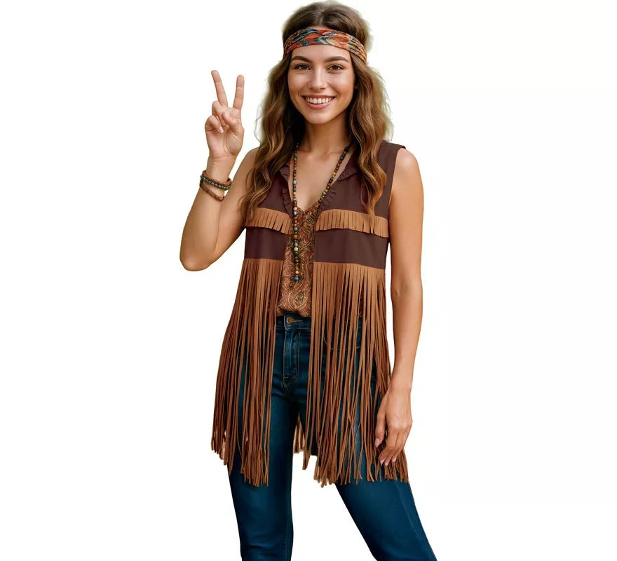 Translation missing: en.Chaleco Hippie con Flecos para mujer