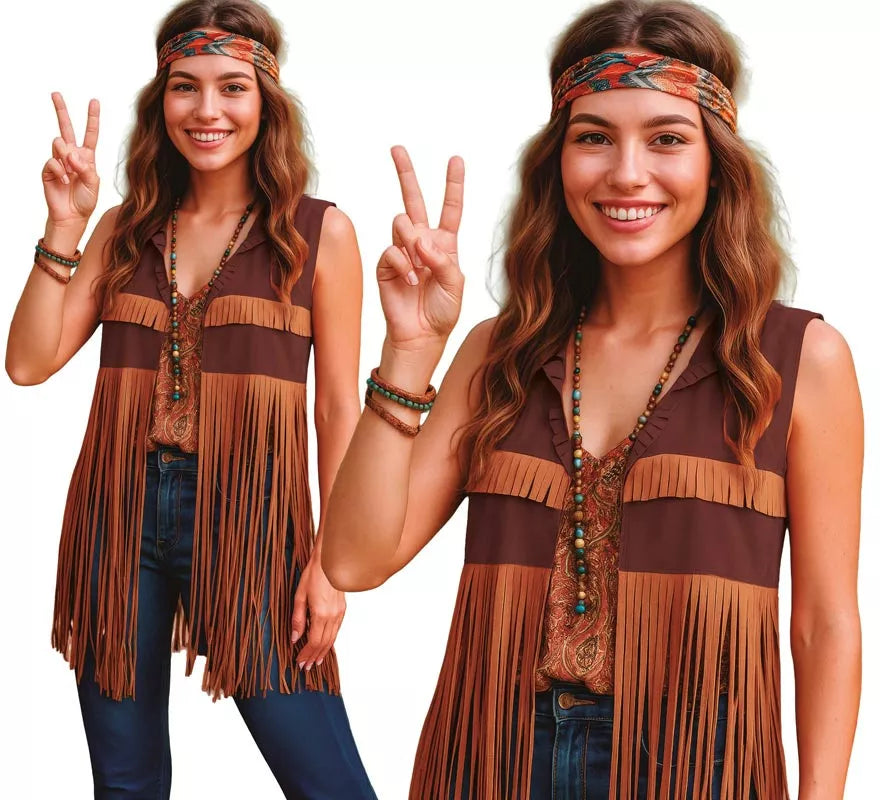 Translation missing: en.Chaleco Hippie con Flecos para mujer