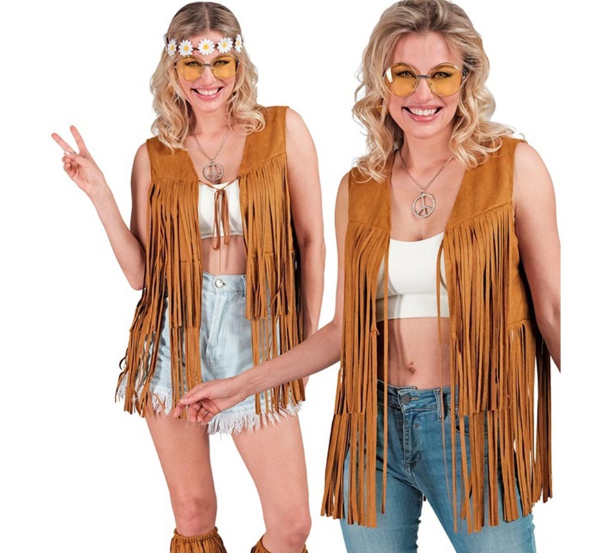 Translation missing: en.Chaleco Hippie marrón para mujer