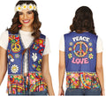 Chaleco Hippie Peace & Love adulto
