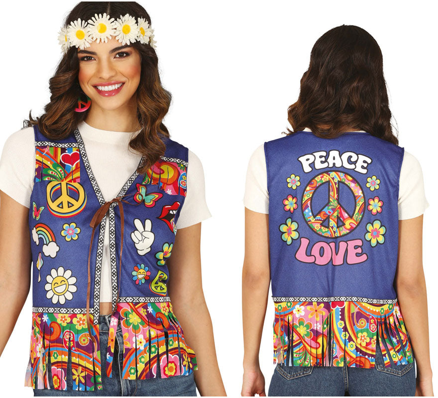 Translation missing: en.Chaleco Hippie Peace &amp; Love adulto