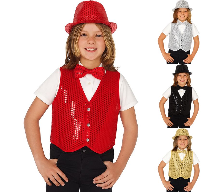 Chaleco Lentejuelas en varios colores para niños