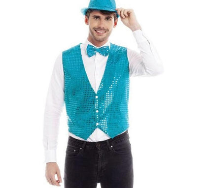 Chaleco Lentejuelas Turquesa para hombre