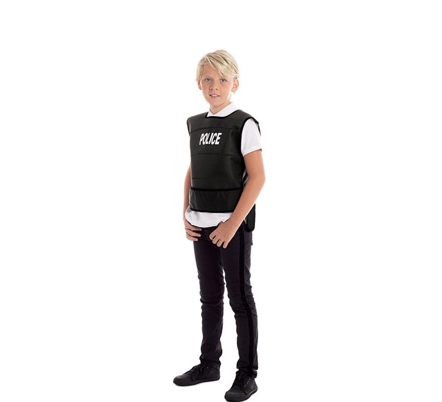 Chaleco negro de Policía para niño