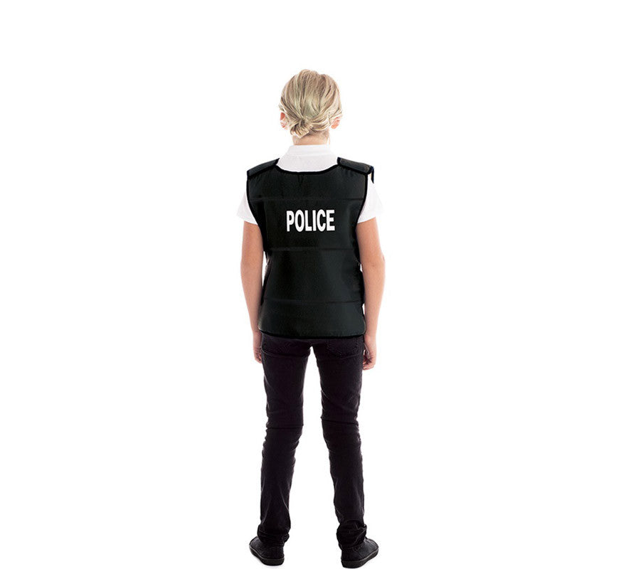 Chaleco negro de Policía para niño