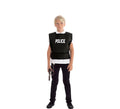 Chaleco negro de Policía para niño