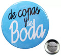 Chapa de Copas y de Boda de 5,7 cm de diámetro