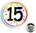 Chapa Felices 15 Años de 6 cm de diámetro