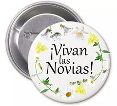Vivan Las Novias Badge with Floral motifs